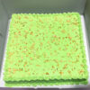 ribbon cake with cashew topping
