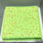 Buttercream Sheet Cake with Delightful Cashew Topping