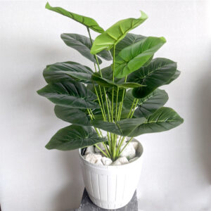 Bring Effortless Tropical Elegance to Any Space with Our Lifelike Artificial Monstera Leaf Tree