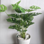Lifelike Artificial Monstera Leaf Tree (2 Feet) - No-Maintenance Faux Tropical Plant for Beautiful Wedding, Home, Office, Indoor, Outdoor & Event Decor 2130