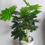 Lifelike Artificial Monstera Leaf Tree (2 Feet) - No-Maintenance Faux Tropical Plant for Beautiful Wedding, Home, Office, Indoor, Outdoor & Event Decor 2140