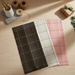 Waterproof check print Flower, Gift Wrap - 20 Sheets pack