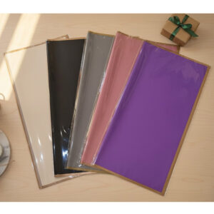 Durable & Waterproof Plain Flower Gift Wrap - 20 Sheets, Shiny Finish