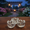 Lotus Flower Crystal Tea Light Candle Holder 1 Pc