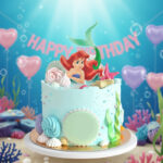 Ariel Mermaid under the sea birthday cake