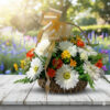 This maintenance-free basket is the ideal way to add a burst of color to any space