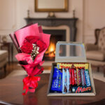 Red Roses and Imported Chocolates in a Box