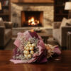 🌟 Golden Delight: 16 Ferrero Rocher & Baby's Breath Bouquet