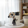 "She Did It!" Graduation Cake with Printed Topper for a Girl
