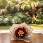 ❤️ Dozen Red Roses & Ferrero Rocher Bouquet
