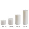 Graceful Glow: 2 Inch Diameter Pillar Candles