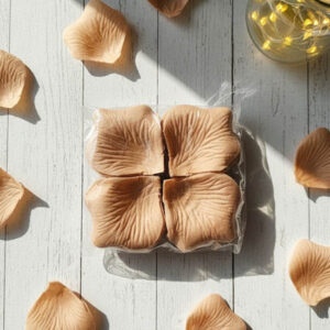 Light Brown Silk Rose Petals