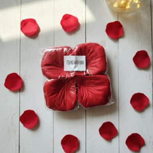 Luxurious Silk Rose Petals - Dark Red
