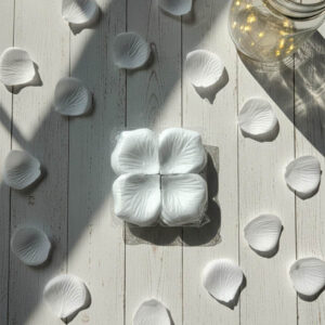 Luxurious Silk Rose Petals - White