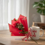 The "Always & Forever" Gift Set: Silk Rose Bouquet & Love Mug