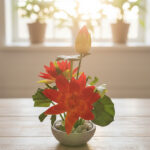 Real-Touch Artificial Waterlily Arrangement in Vase