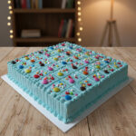 Sweet Celebration: Buttercream Cake with Chocolate Candy Topping
