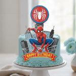 Spider-Man Action Printed Topper Cake