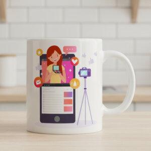 modern Social Influencer mug design