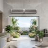 This air curtain creates an invisible air barrier across doorways up to 5 feet wide