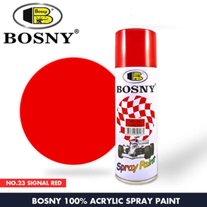 Bosny No. 23 Signal Red is a premium-quality acrylic lacquer spray paint
