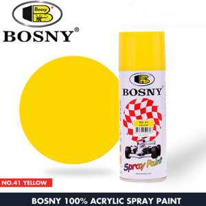 Bosny No. 41 Yellow is a premium-quality acrylic lacquer spray