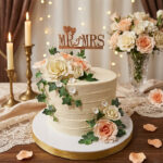 Rustic Romance Floral Wedding/Engagament Cake - 2Kg
