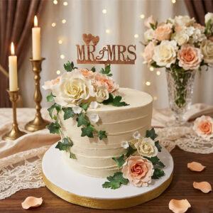 Rustic Romance Floral Wedding Cake
