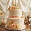 This cake design is perfect for traditional weddings, formal receptions.