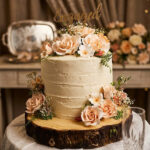 Rustic Floral Engagament Cake - 2Kg