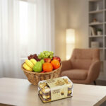 Premium 2kg Fresh Fruit Basket with Ferrero Rocher Chocolate Box Combo