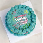 Pastel Color Floral Birthday Cake