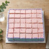 Delightful Pastel Tricolor Buttercream Ribbon Cake Party Squares