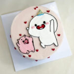 Whimsical Friends Character Buttercream Celebration Cake