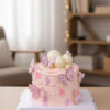 Whimsical Pink Pastel Butterfly Custom Cake