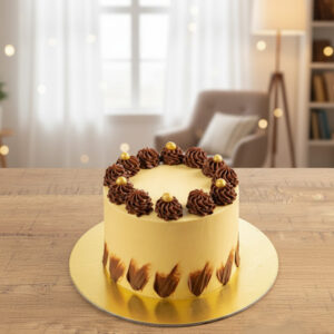 Classic Golden Buttercream & Decadent Chocolate Swirl Cake