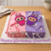 Charming Labubu Themed Dual-Tone Birthday Cake