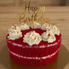 Red Velvet cake base with a soft texture.