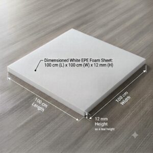 High-Density Ethafoam EPE Foam Sheet (100x100x1.2cm)