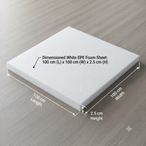 High-Density Ethafoam EPE Protective Packaging Sheet – 100cm x 100cm x 2.5cm