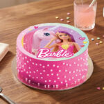 Enchanted Barbie & Unicorn Edible Print Celebration Cake