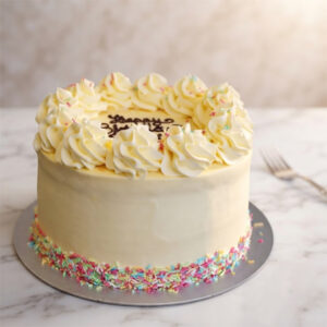 Classic Vanilla Confetti Birthday Celebration Cake