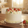 Fresh Strawberry & Buttercream Elegance Cake