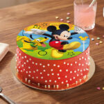 Mickey Mouse & Pluto Themed Edible Print Birthday Cake