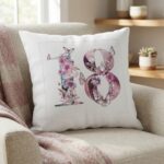Floral Number 18 Decorative Cushion