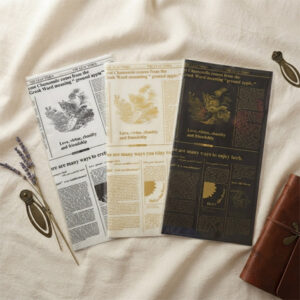 "The Leaf Times" Newspaper Design Wrapping Paper Set.