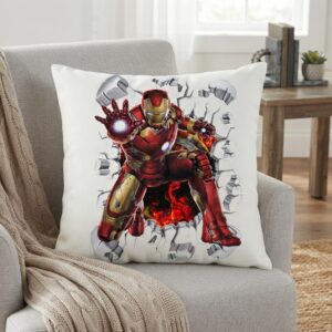 Iron Man 3D Breakout DTF Printed Cushion