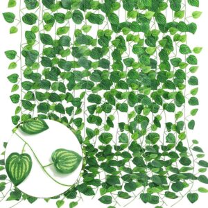 Long Deluxe Artificial Watermelon-Leaf Green Vine Garland